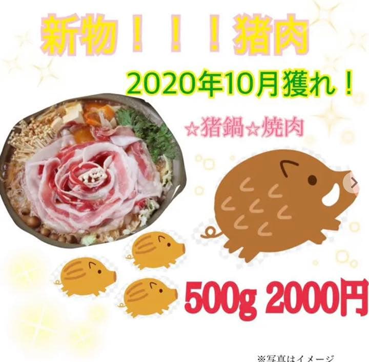 黄美ぴーちゃん様専用枠⭐︎新物！猪肉！！ロース✖︎2.モモ✖︎2